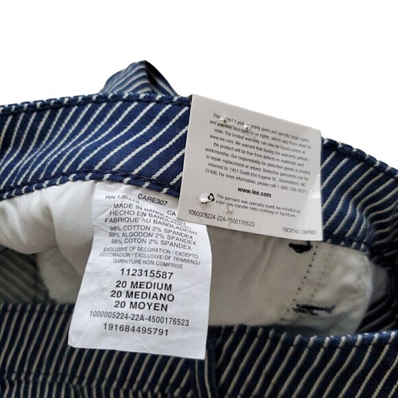 LEE DARK BLUE MIDRISE SHORTS SIZE 20 - Picture 6 of 8